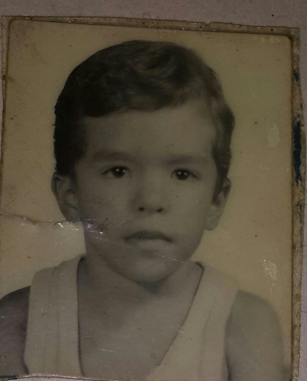 Childhood portrait, old family photo